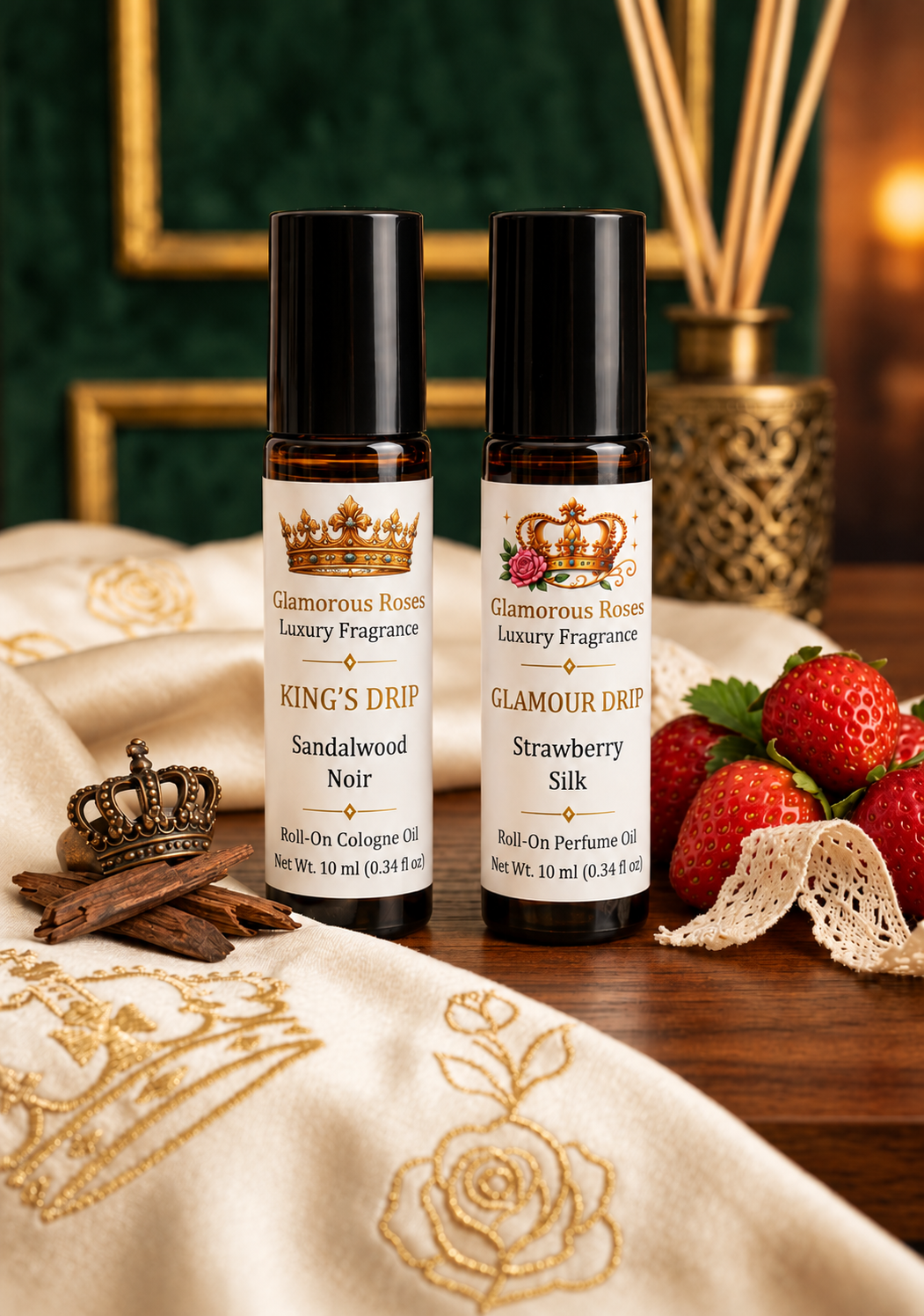👸🏽🤴🏾10ml Glamour Drip Roll-On Perfume & King’s Drip Roll-On Cologne (not a duo)