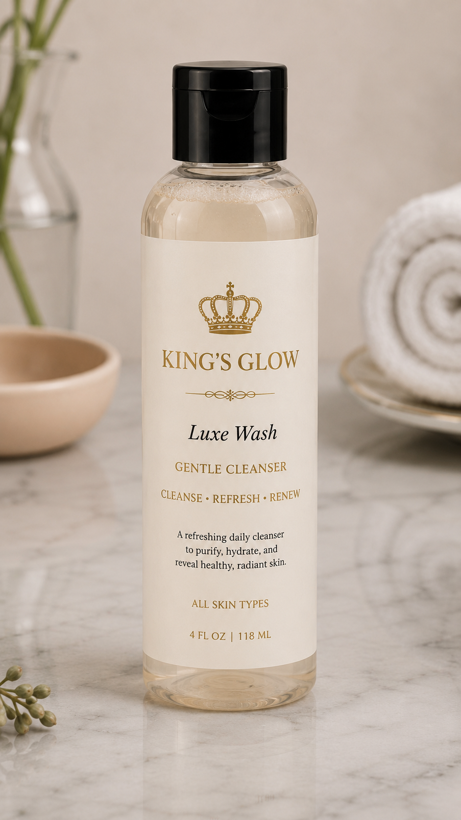 🤴🏽4oz King’s Glow Luxe Wash (Body wash)