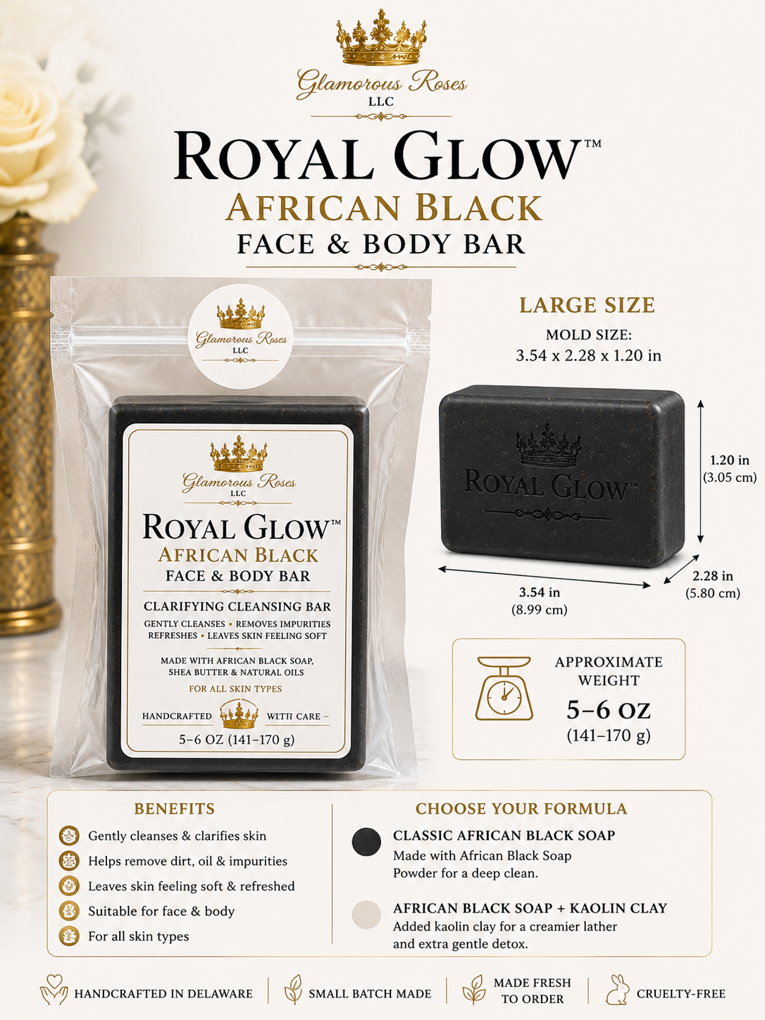 Royal Glow Face & Body Bar (Large)