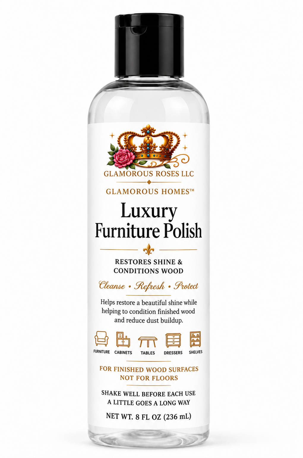 Glamorous Homes
Luxury Furniture Polish | Restores Shine & Conditions Wood