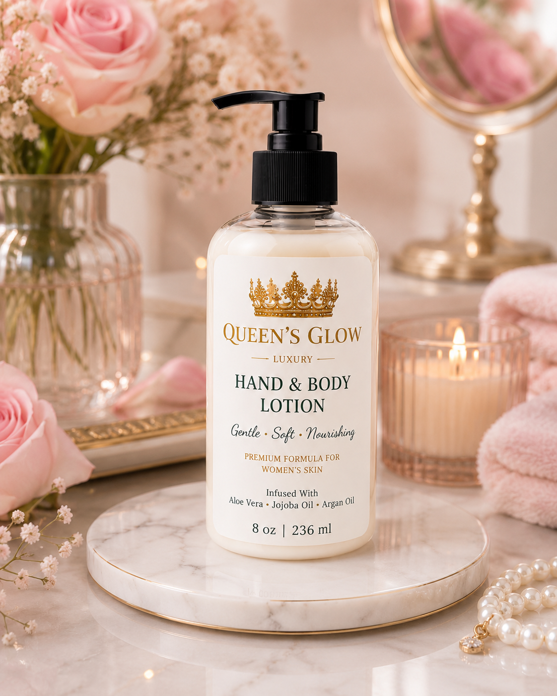 Queen’s Glow Luxury Hand & Body Lotion