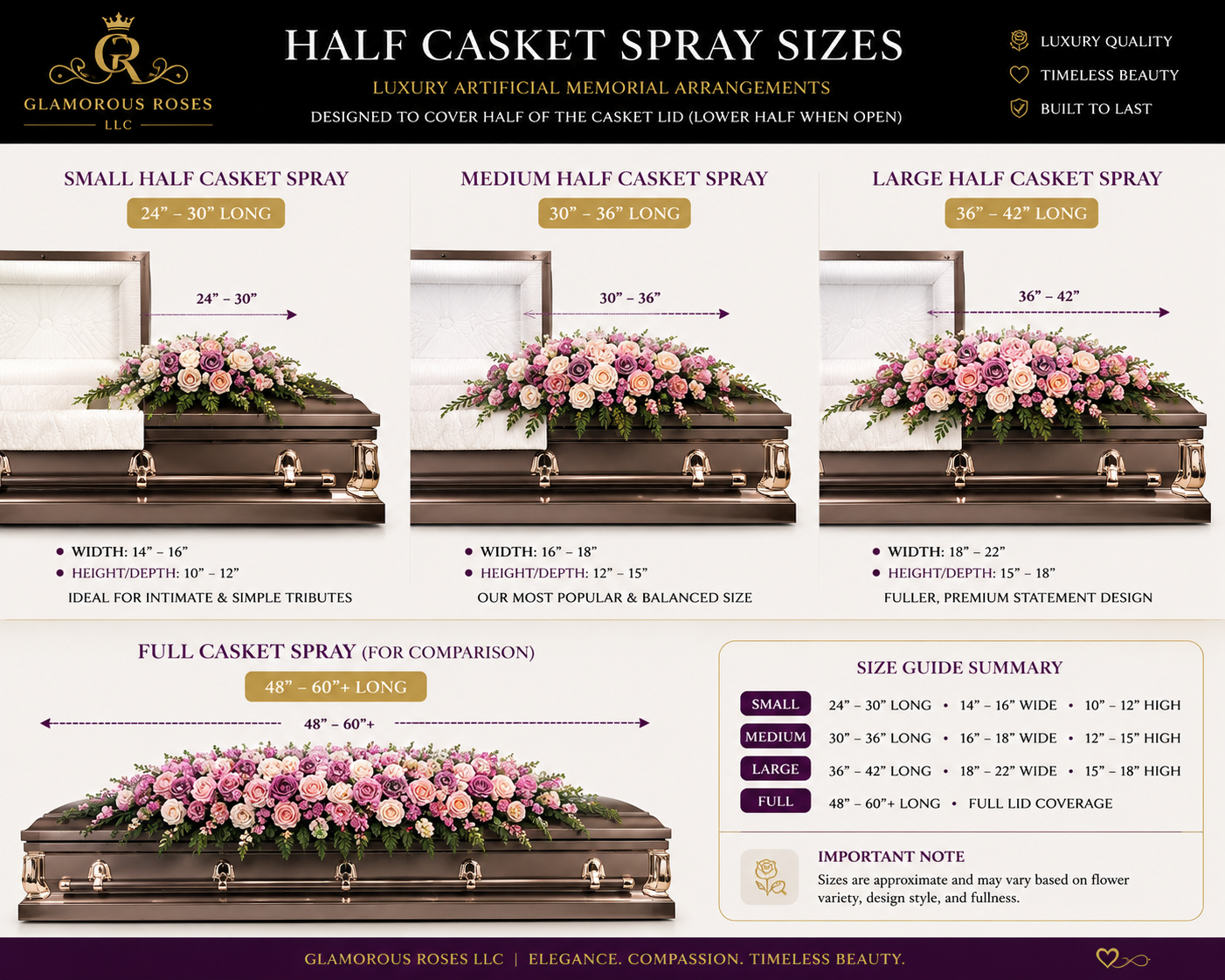 Artificial Casket Spray – Luxury Memorial Tribute