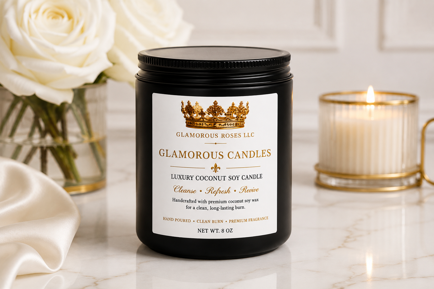 🕯️8 oz Glamorous Candle Coconut Wax