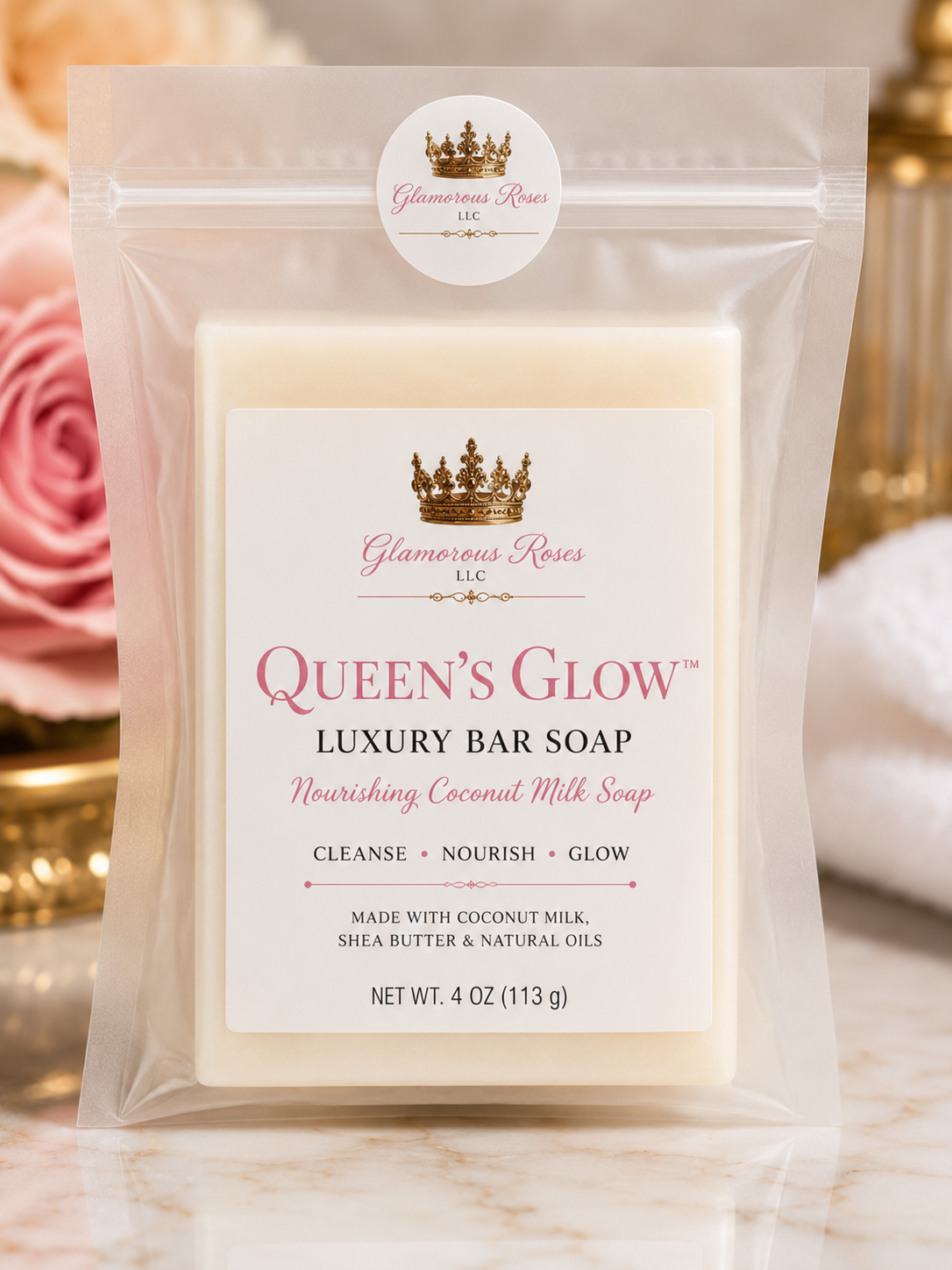 Queen’s Glow Luxury Bar Soap | Nourishing Coconut Milk Soap