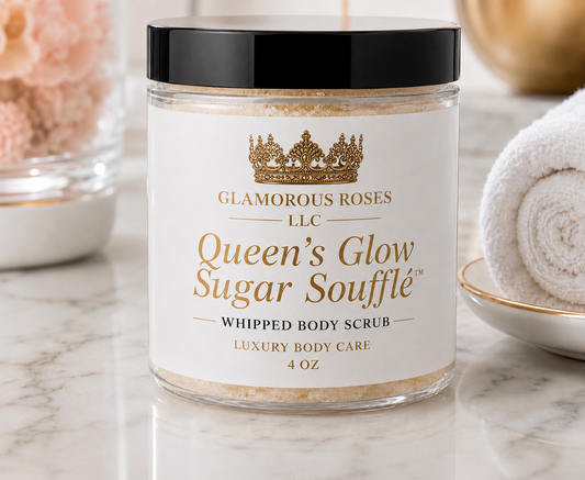 👑 Queen’s Glow Sugar Soufflé – Whipped Body Scrub