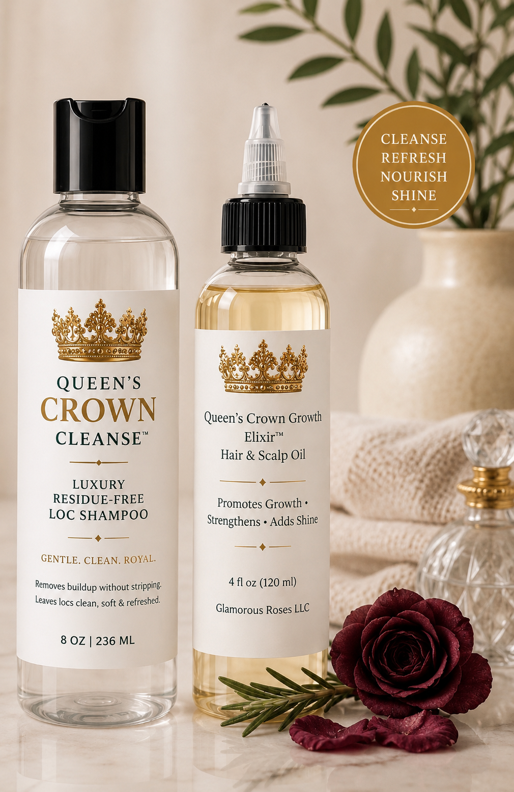 👑 Queen’s Crown Essentials Duo

Queen’s Crown Cleanse+ Queen’s Crown Growth Elixir