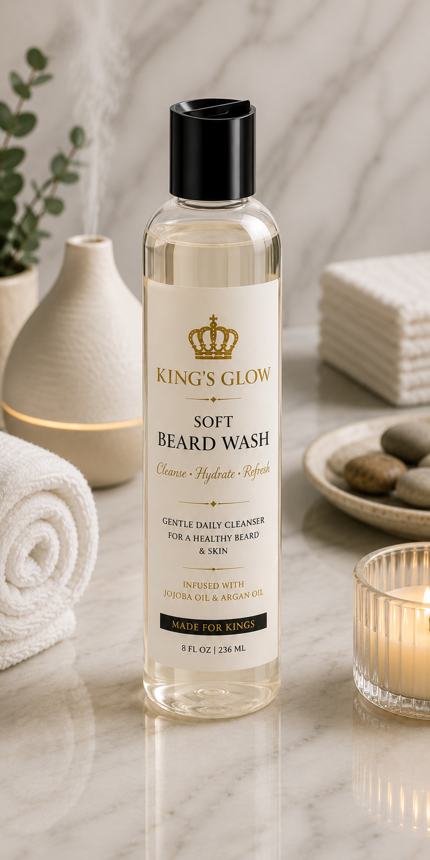King’s Glow Soft Beard Wash 8 oz