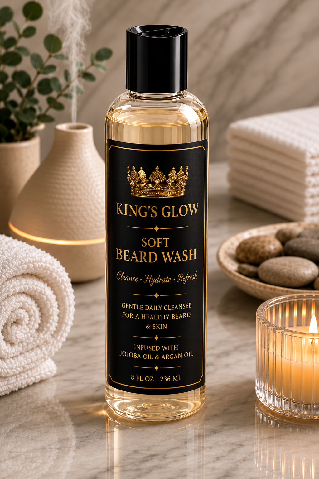 King’s Glow Soft Beard Wash 8 oz