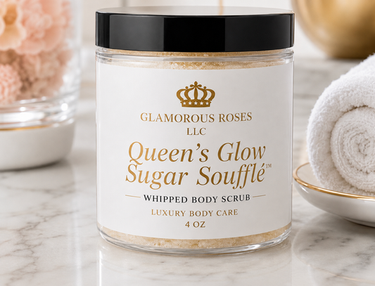 👑 Queen’s Glow Sugar Soufflé – Whipped Body Scrub
