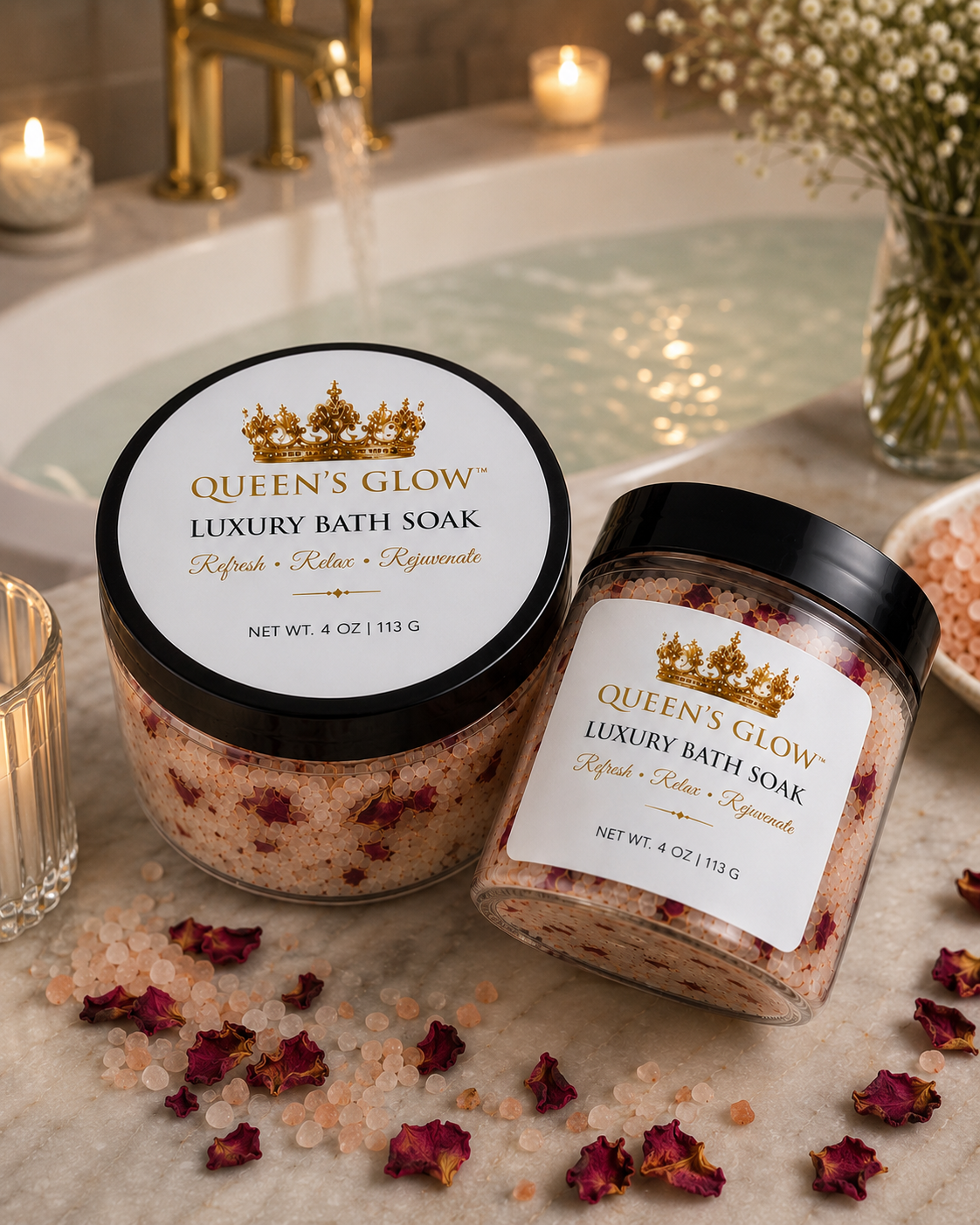 Queen’s Glow Luxury Bath Soak | Mineral Bath Salts