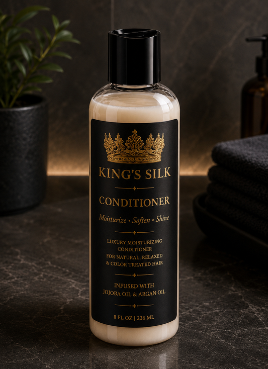 King’s Silk Conditioner
Luxury Moisturizing Hair & Loc Conditioner