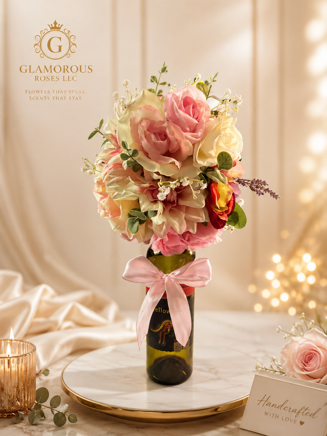 Bottle Bloom| Luxury Floral Bottle Arrangement(Portfolio)