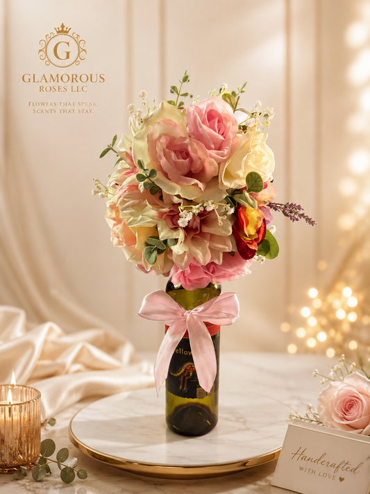 Bottle Bloom| Luxury Floral Bottle Arrangement(Portfolio)