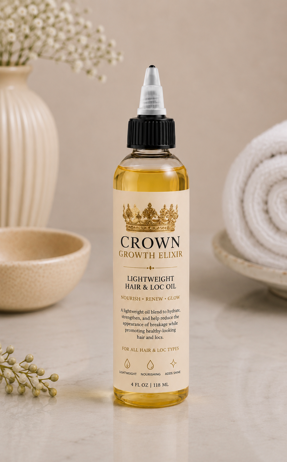 👩🏾‍🦱👨🏾‍🦱Crown Growth Elixir– Lightweight Hair & Loc Oil