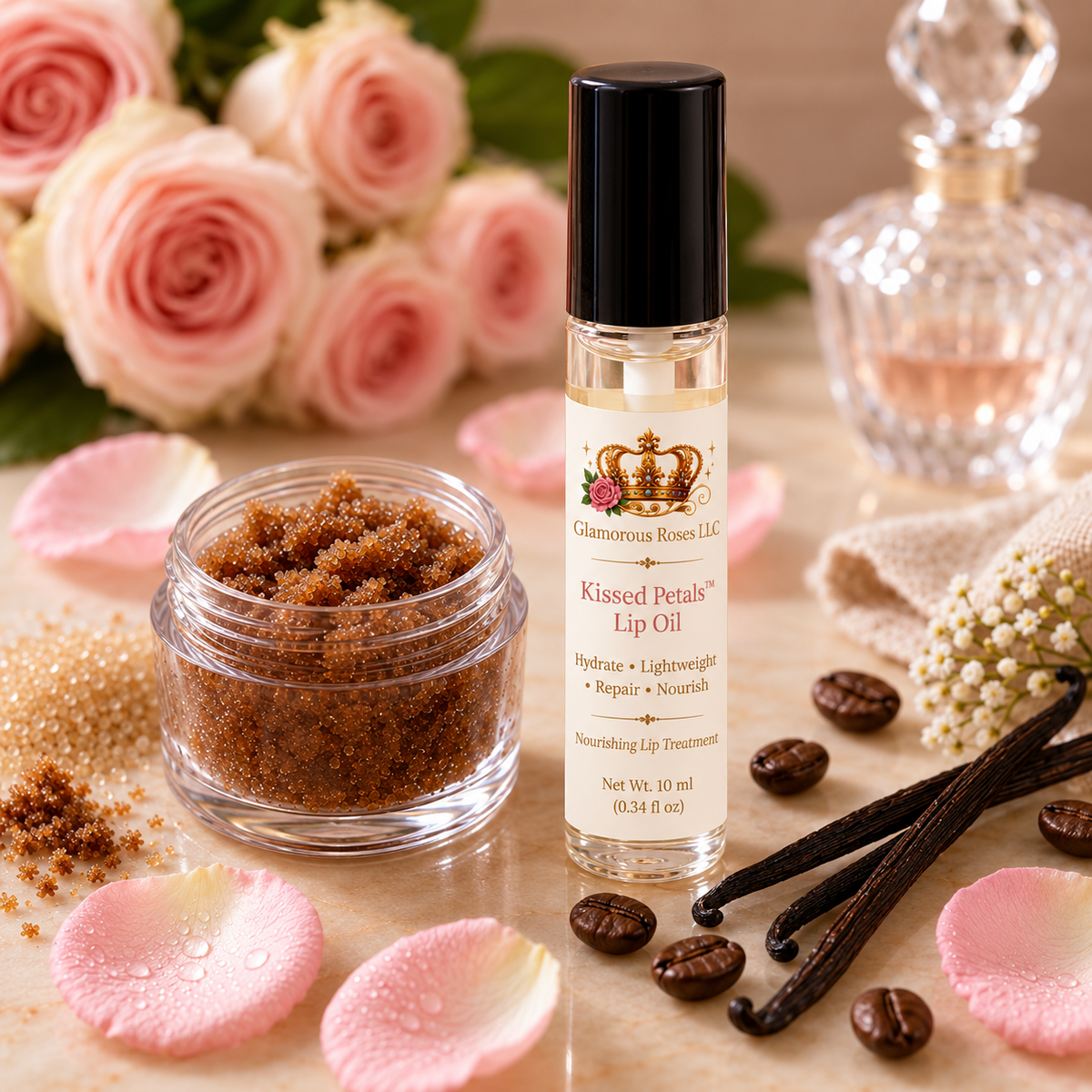 Lip Oil + Lip Scrub Duo