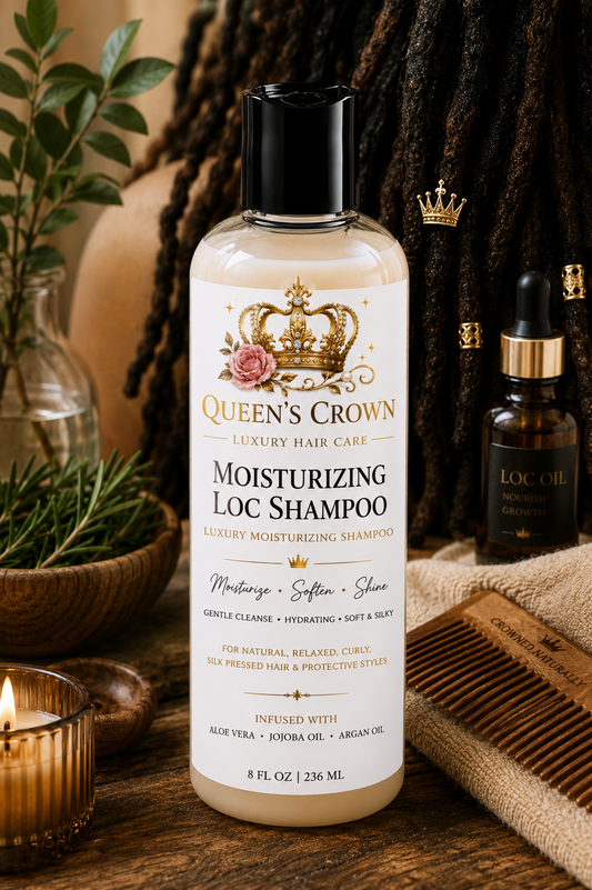 Queen’s Crown Moisturizing Loc Shampoo

Cleanse. Hydrate. Refresh.