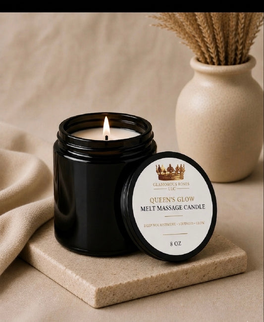 Queen’s Glow Melt Massage Candle – 8 oz
