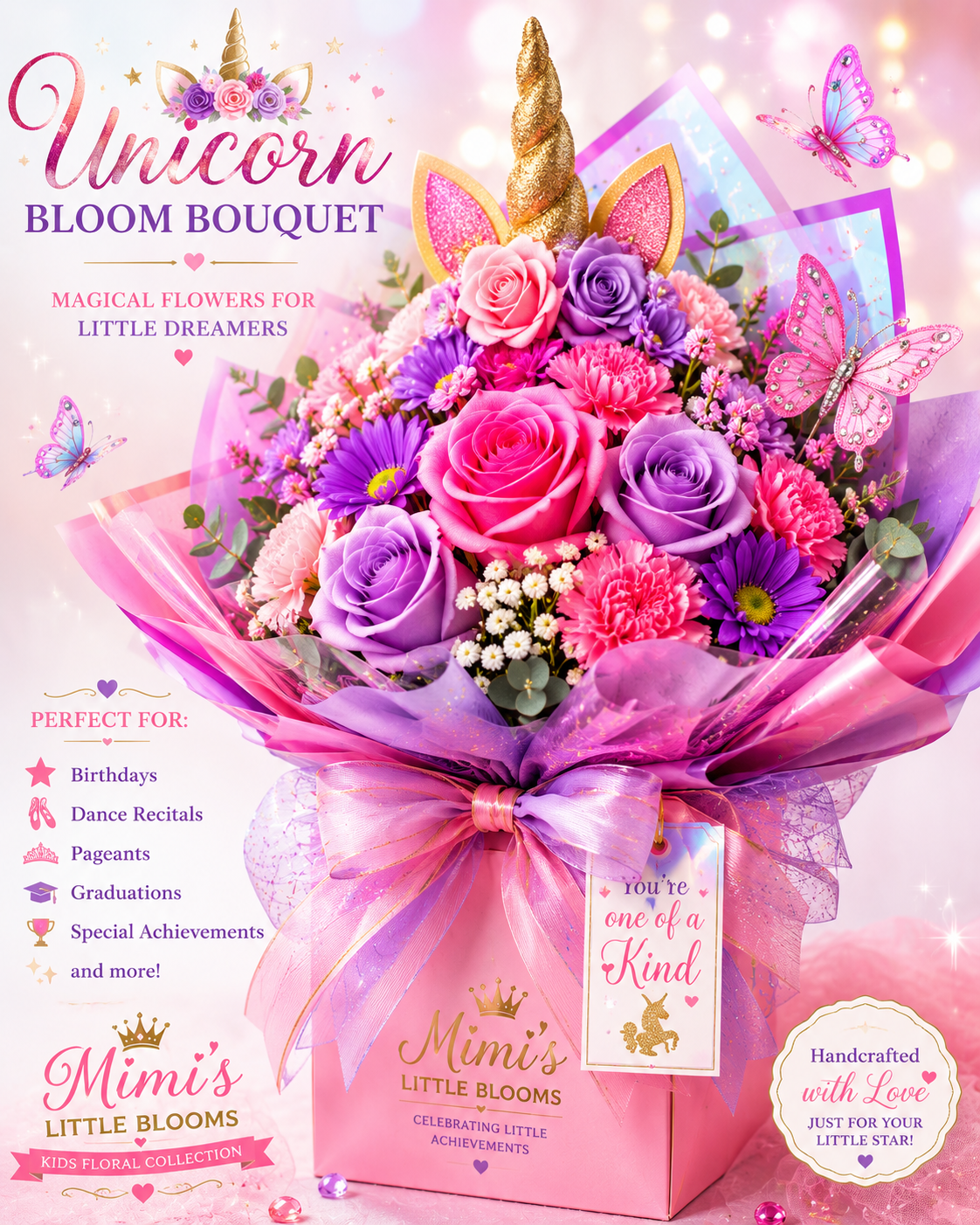 🌸 Rayna’s Little Blooms Mixed Floral Collection Mixed Floral Arrangements for Kids/ Portfolio & Custom Order