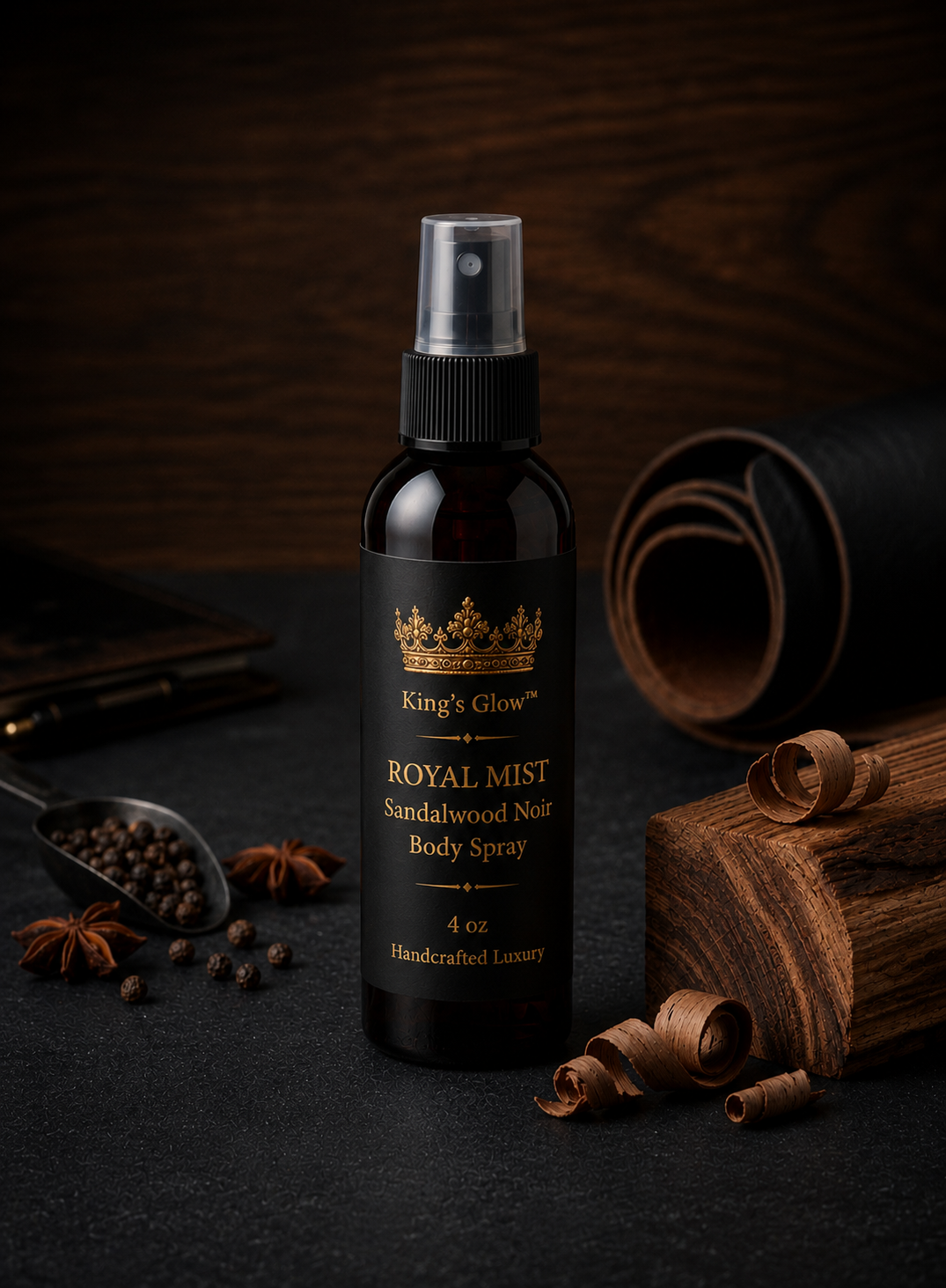 🖤 King’s Glow Royal Mist – 4 oz (Body Spray)