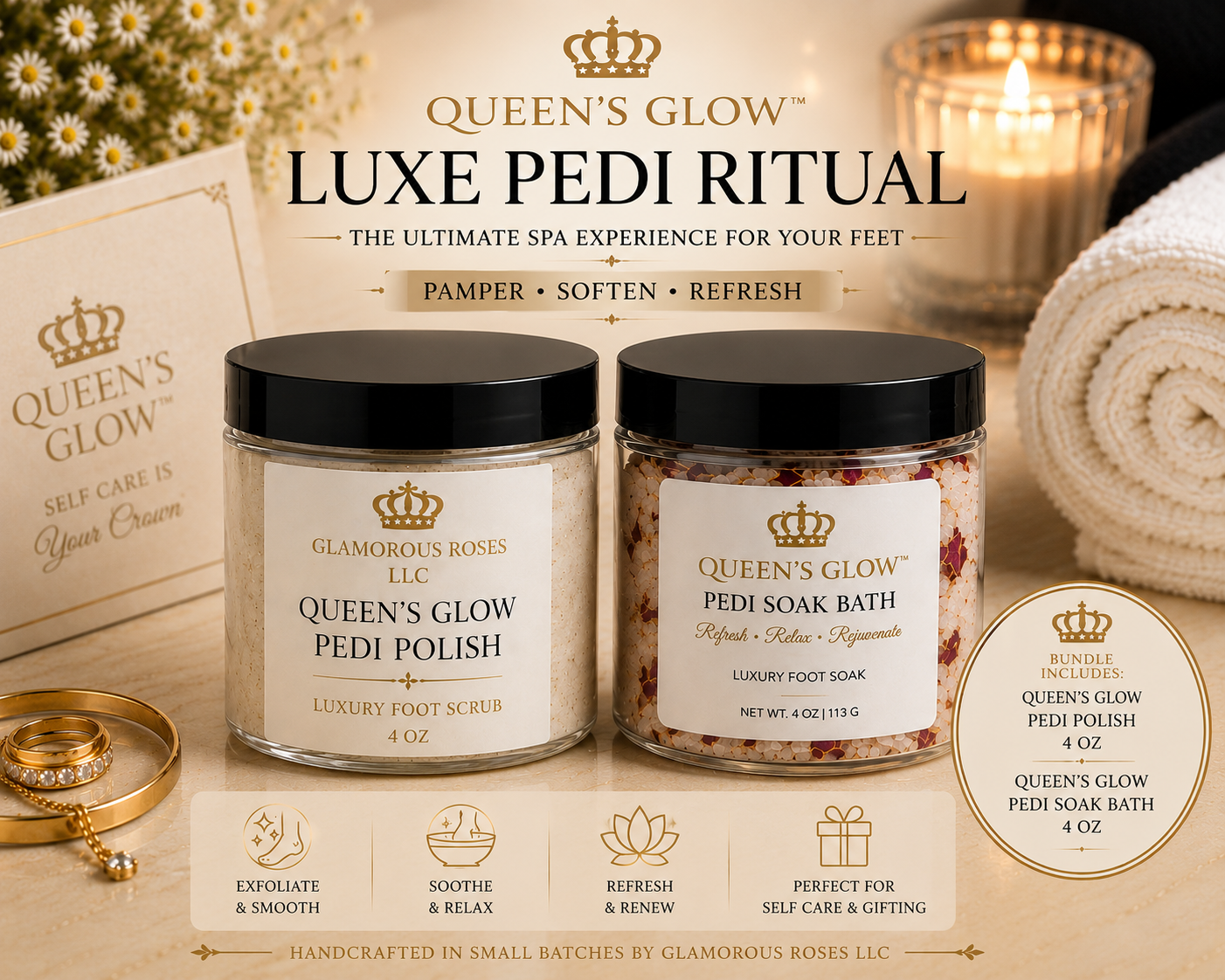 Queen’s Glow Luxe Pedi Ritual