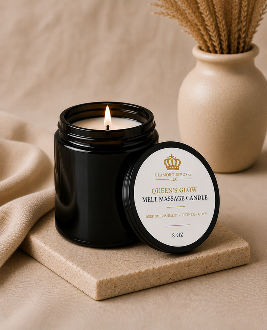 Queen’s Glow Melt Massage Candle – 8 oz