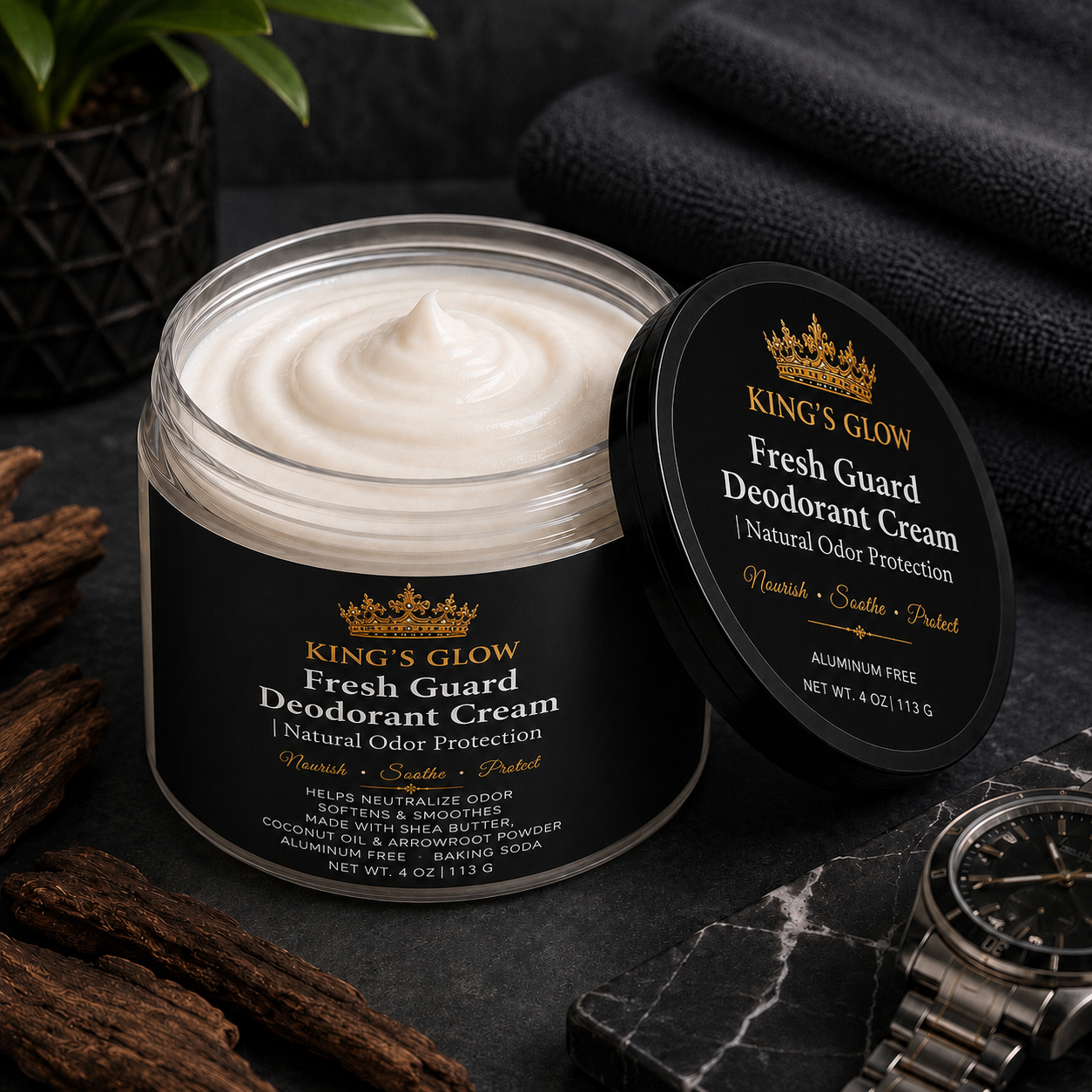 King’s Glow Fresh Guard Deodorant Cream | Natural Odor Protection