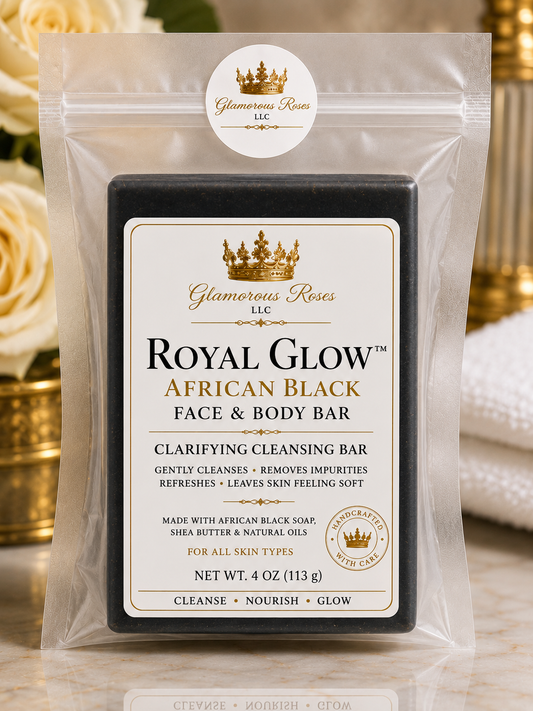 Royal Glow African Black Face & Body Bar | Clarifying Cleansing Bar