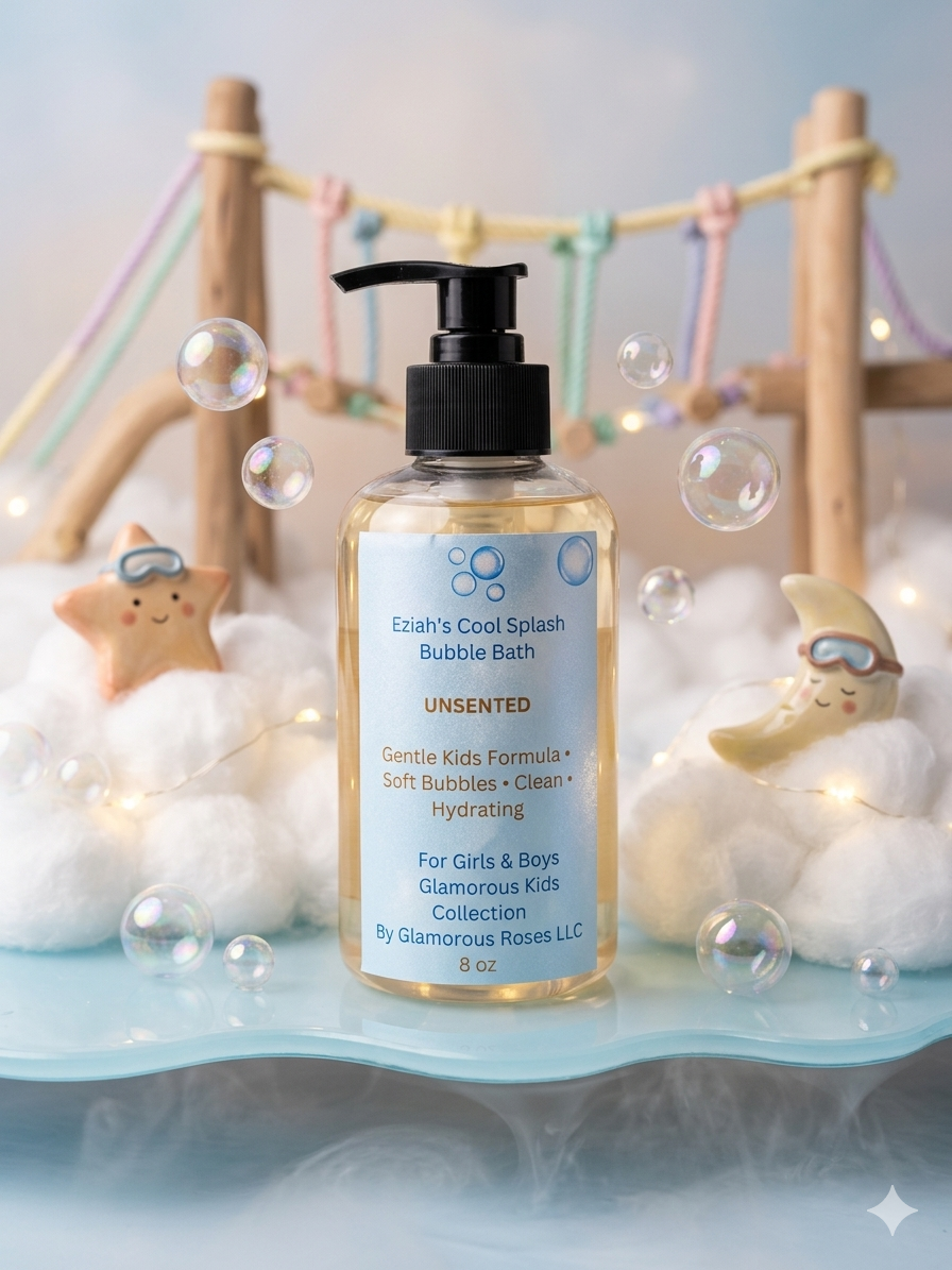 🛁 8oz Eziah’s Cool Splash™ Bubble Bath – Luxury Gentle Clean for Kids (5+)